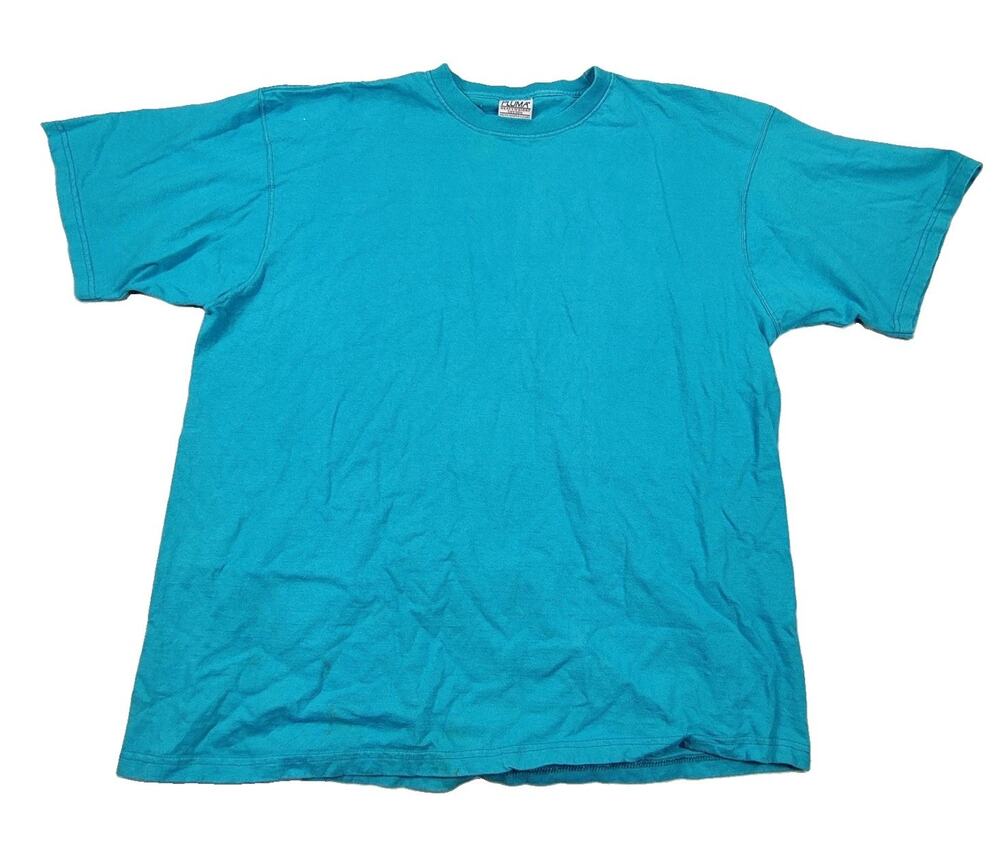 PIMA Shirt Mens XL Blue Short Sleeve Crew Neck Heavyweight Cotton Tee Casual